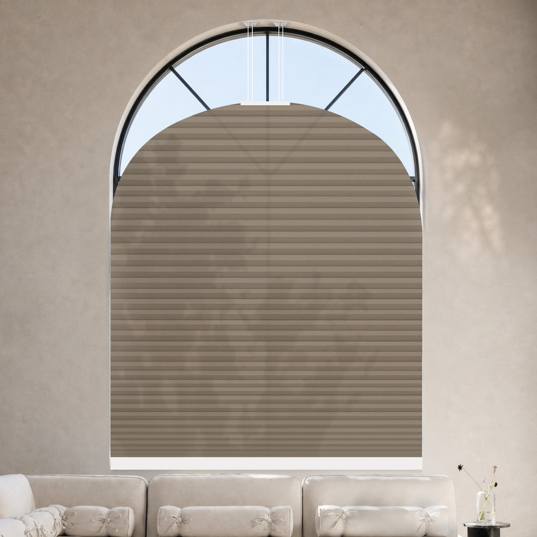 Kincmo Motorized Elongated Arched Cellular Shades