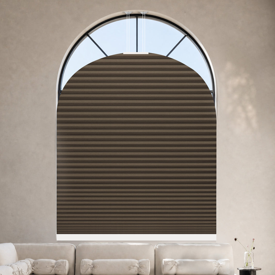 Kincmo Motorized Elongated Arched Cellular Shades