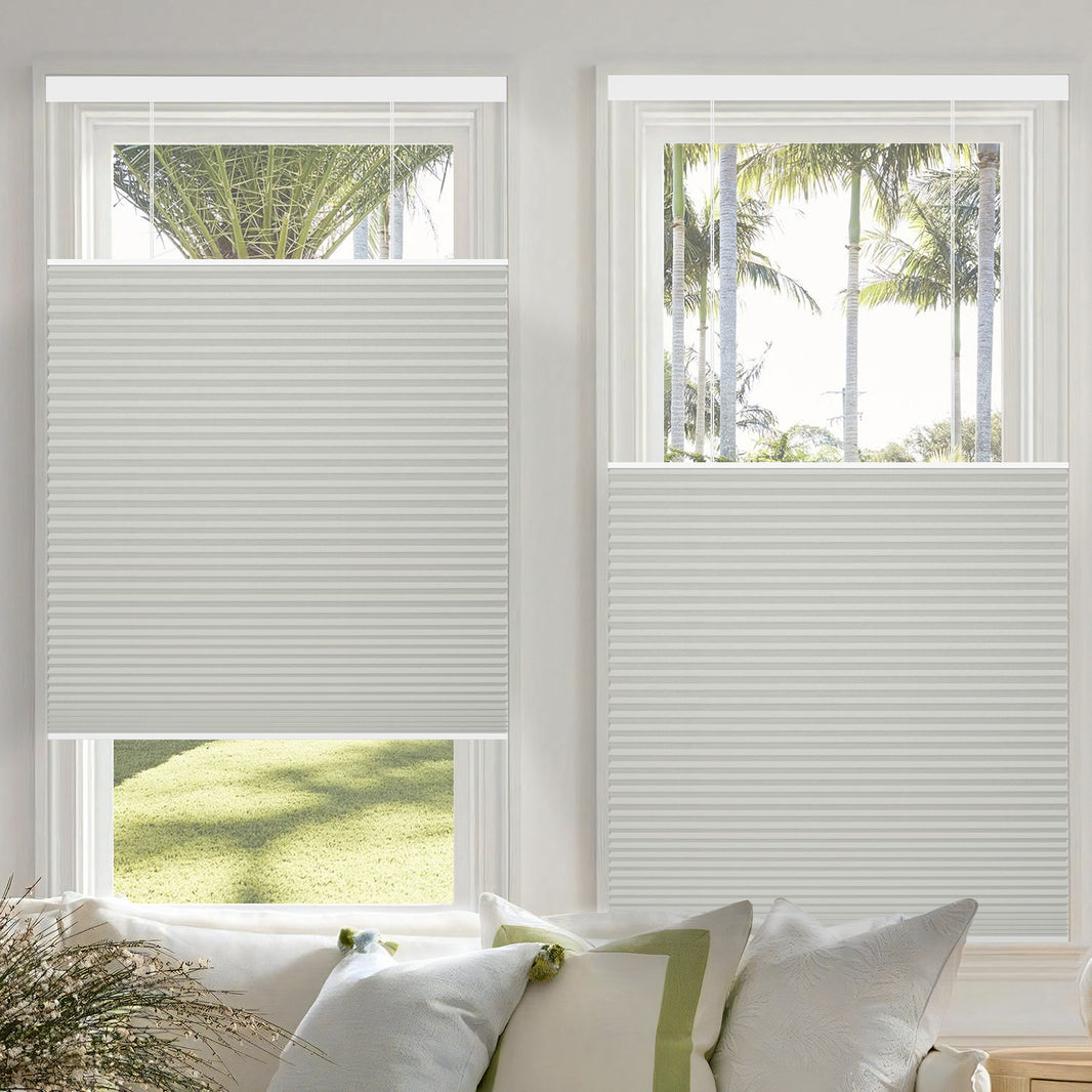 Kincmo Motorized 100% Blackout Top Down Bottom Up Cellular Shades | Double Cell