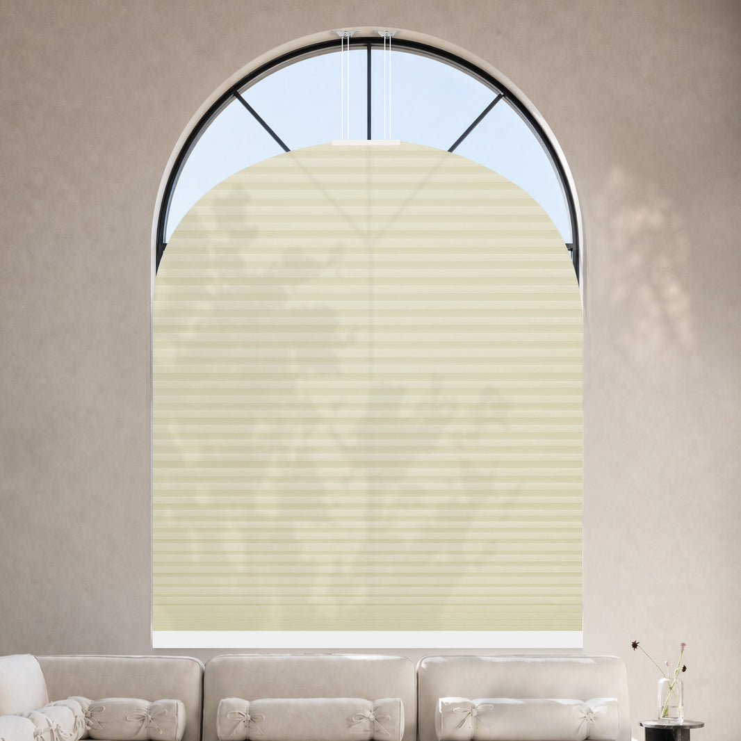 Kincmo Motorized Elongated Arched Cellular Shades