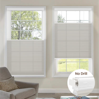 Kincmo No Drill Top Down Bottom Up Cellular Shades, Motorized Light Filtering