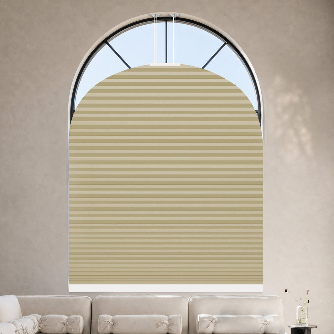 Kincmo Motorized Elongated Arched Cellular Shades