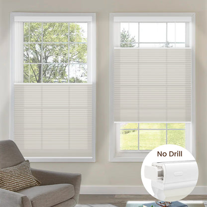 Kincmo No Drill Top Down Bottom Up Cellular Shades, Motorized Light Filtering | Double Cell