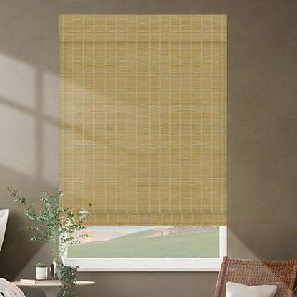 Kincmo Motorized 100% Bamboo Shades 50%/70%/100% Blackout - Pure Bamboo