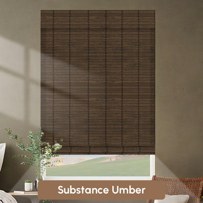 Kincmo Motorized 100% Bamboo Shades 50%/70%/100% Blackout - Pure Bamboo