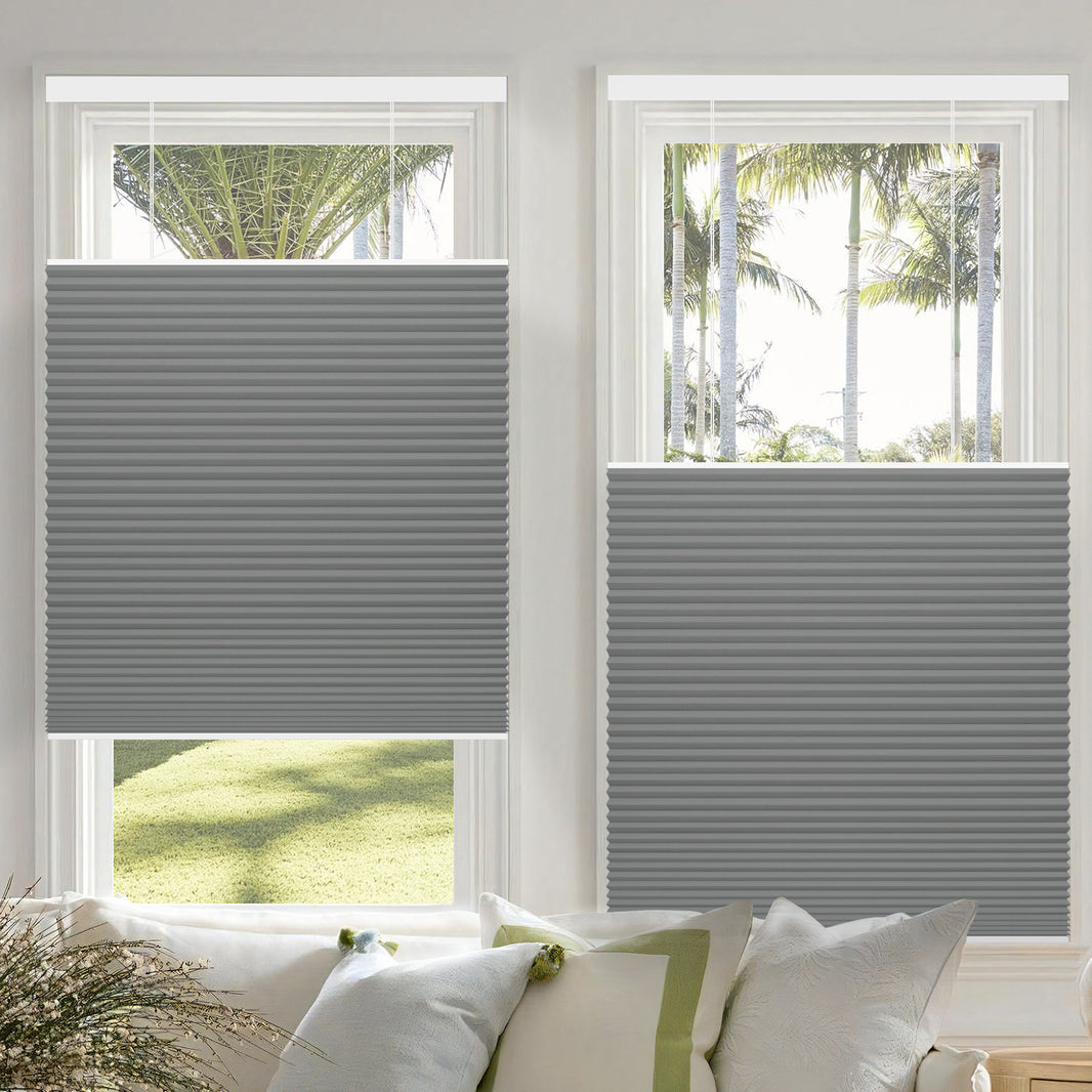 Kincmo Motorized 100% Blackout Top Down Bottom Up Cellular Shades | Double Cell