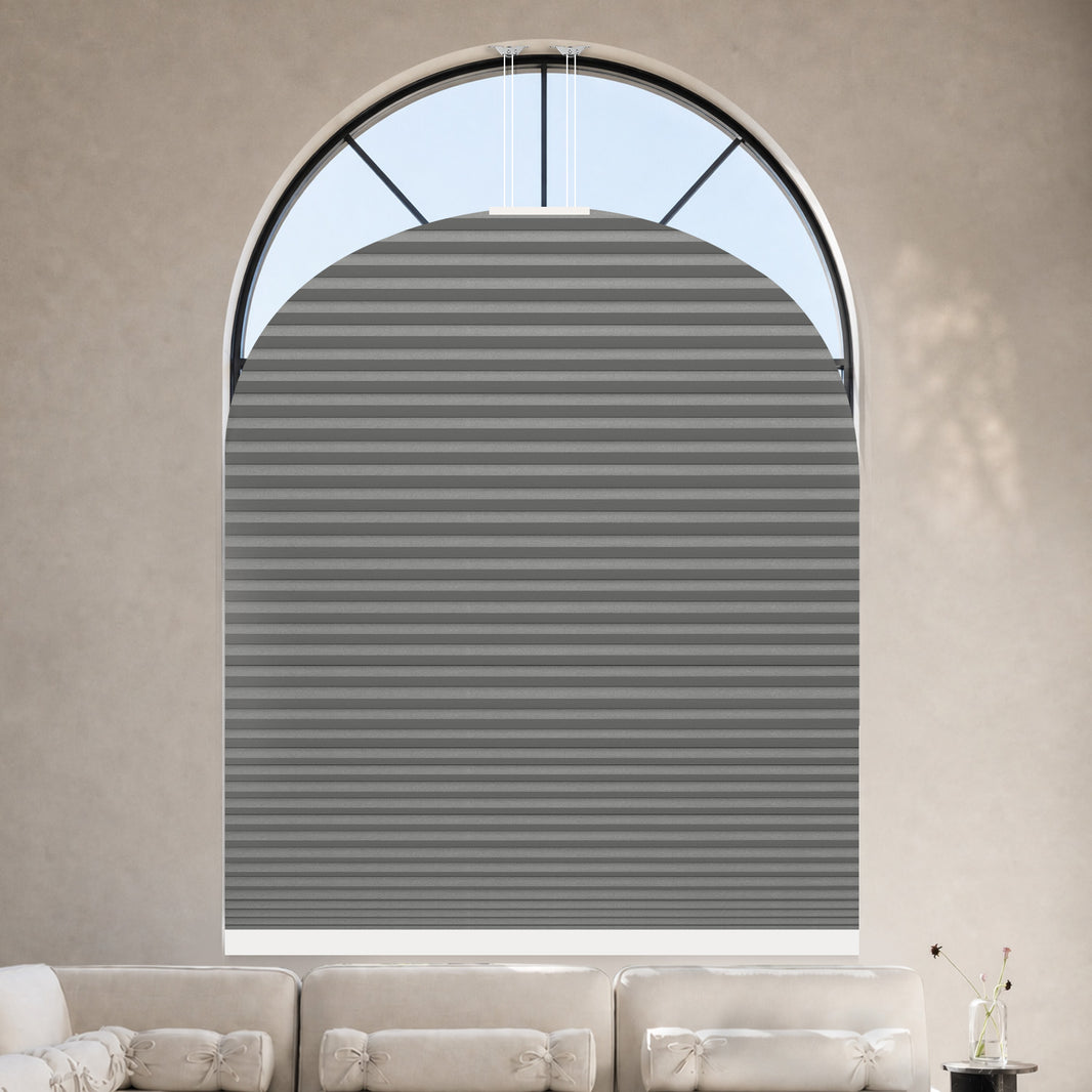Kincmo Motorized Elongated Arched Cellular Shades