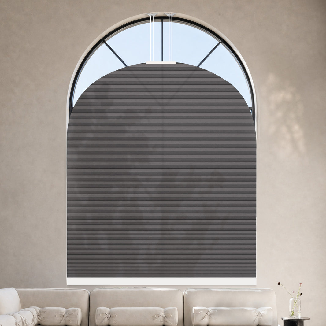 Kincmo Motorized Elongated Arched Cellular Shades