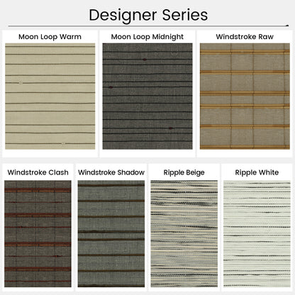 Kincmo Natural Jute Motorized Woven Wood Shades 50%/70%/100% Blackout - Designer