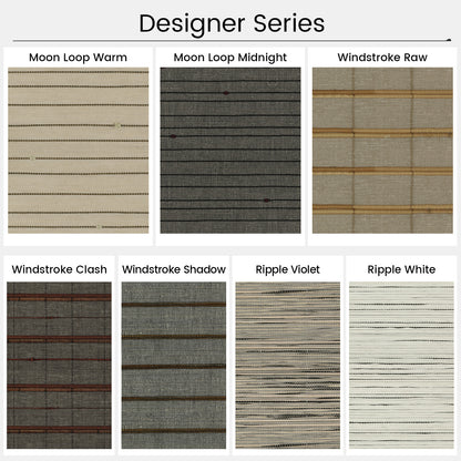 Kincmo Motorized Natural Woven Wood Shades 50%/70%/100% Blackout - Designer