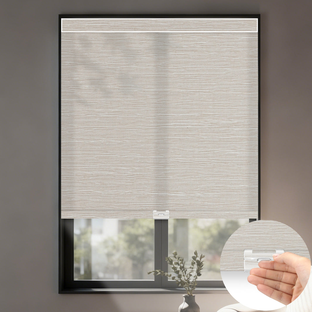 Kincmo Cordless Light Filtering Roller Shades 75% Blackout - Dreamy