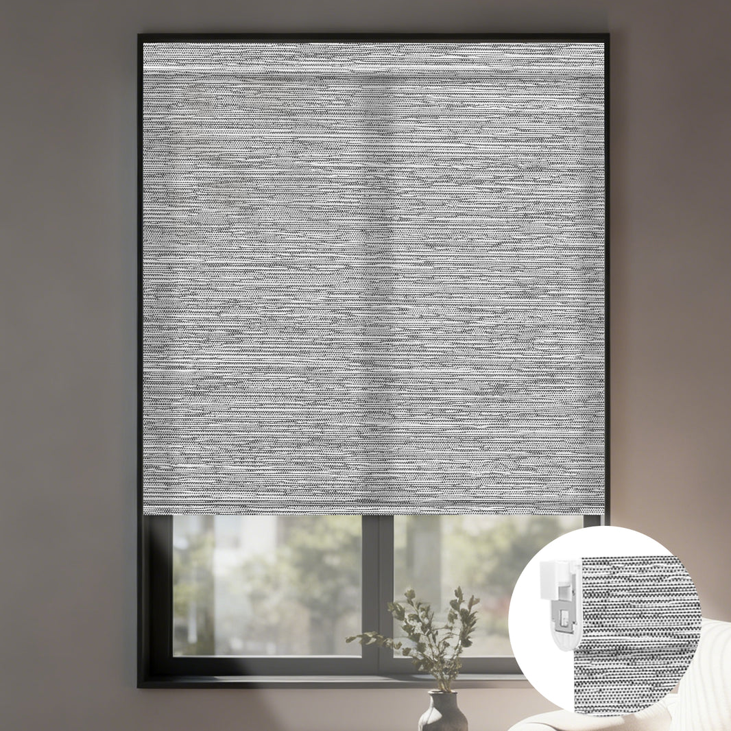 Kincmo No Drill Shades, Motorized 75% Blackout Light Filtering - Dreamy