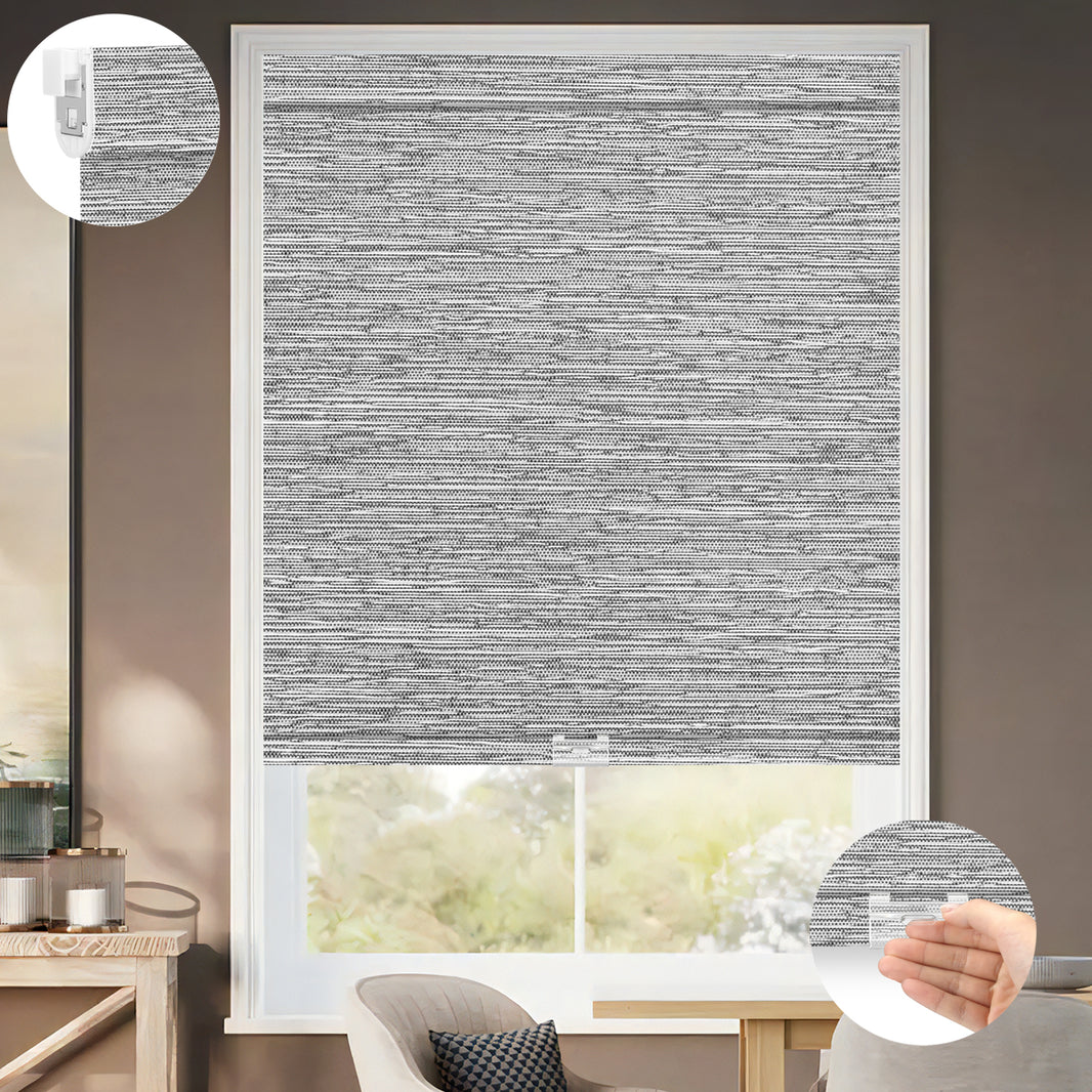 Kincmo No Drill Cordless Roller Shades 100% Blackout - Dreamy