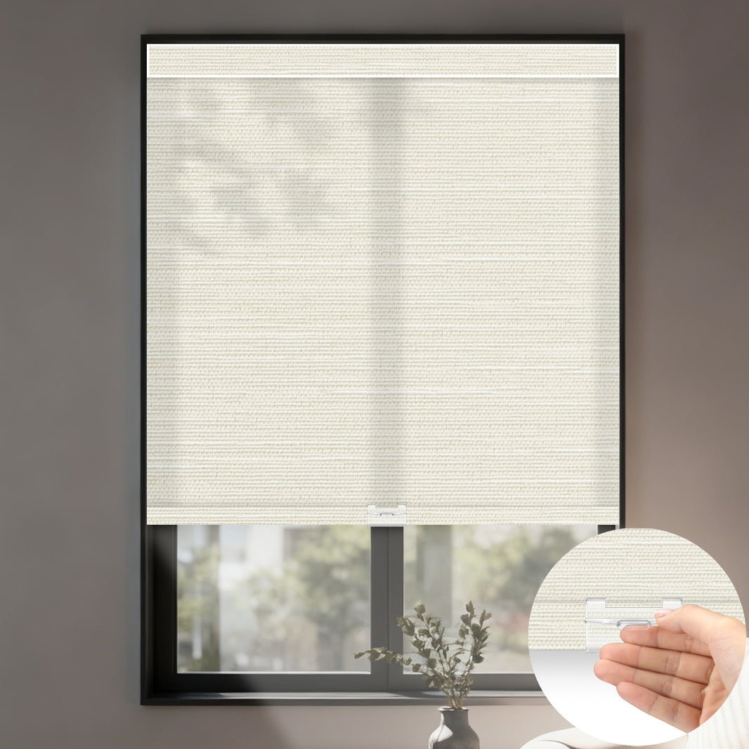 Kincmo Cordless Light Filtering Roller Shades 75% Blackout - Dreamy