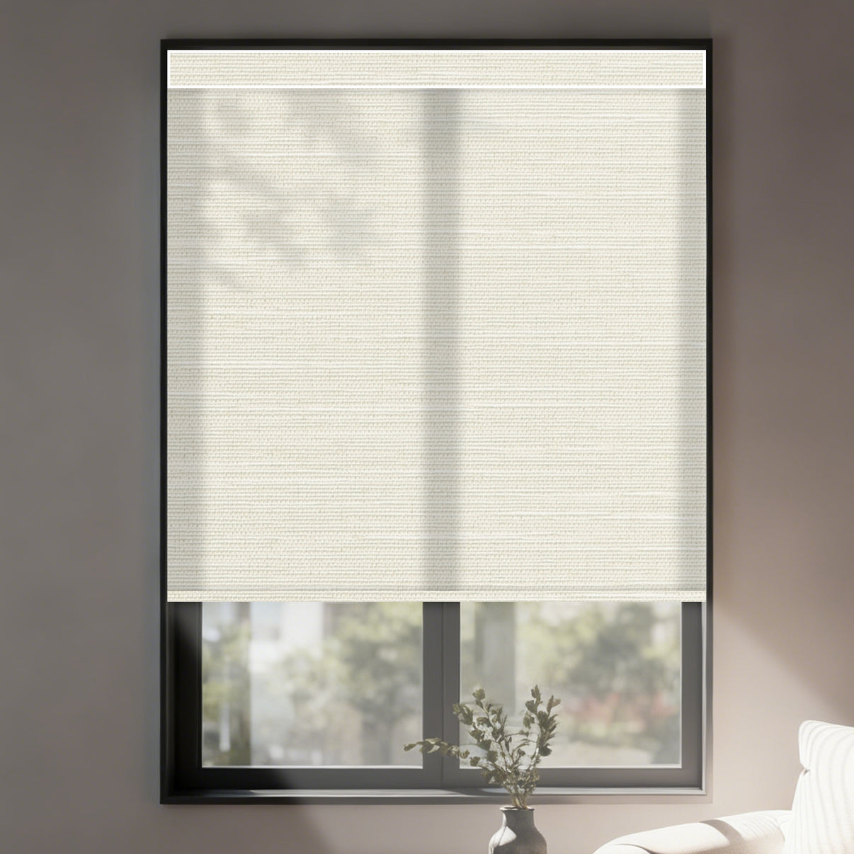 warm light filtering motorized roller shades