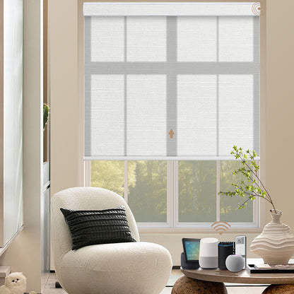 Kincmo Motorized Light Filtering Roller Shades 75% Blackout - Dreamy