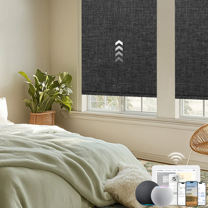 Kincmo Motorized Roller Shades 100% Blackout - Dual Sided