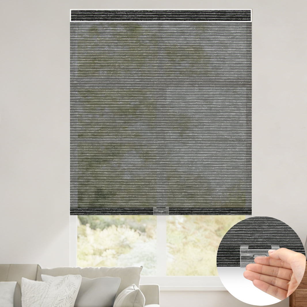 Kincmo Cordless Light Filtering Roller Shades 50% Blackout - Eclipse