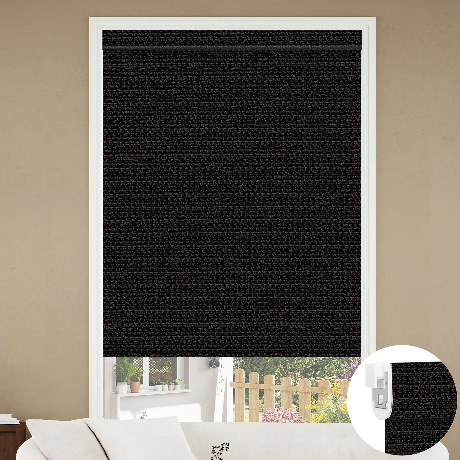 eclipse black no drill blinds