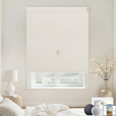 Kincmo No Drill Motorized Roller Shades 100% Blackout - Elegant