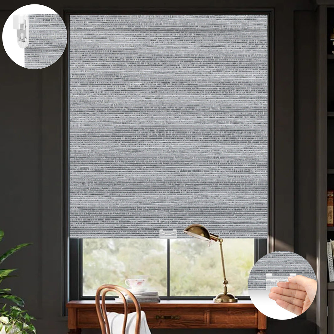 Kincmo No Drill Cordless Roller Shades 100% Blackout - Elegant