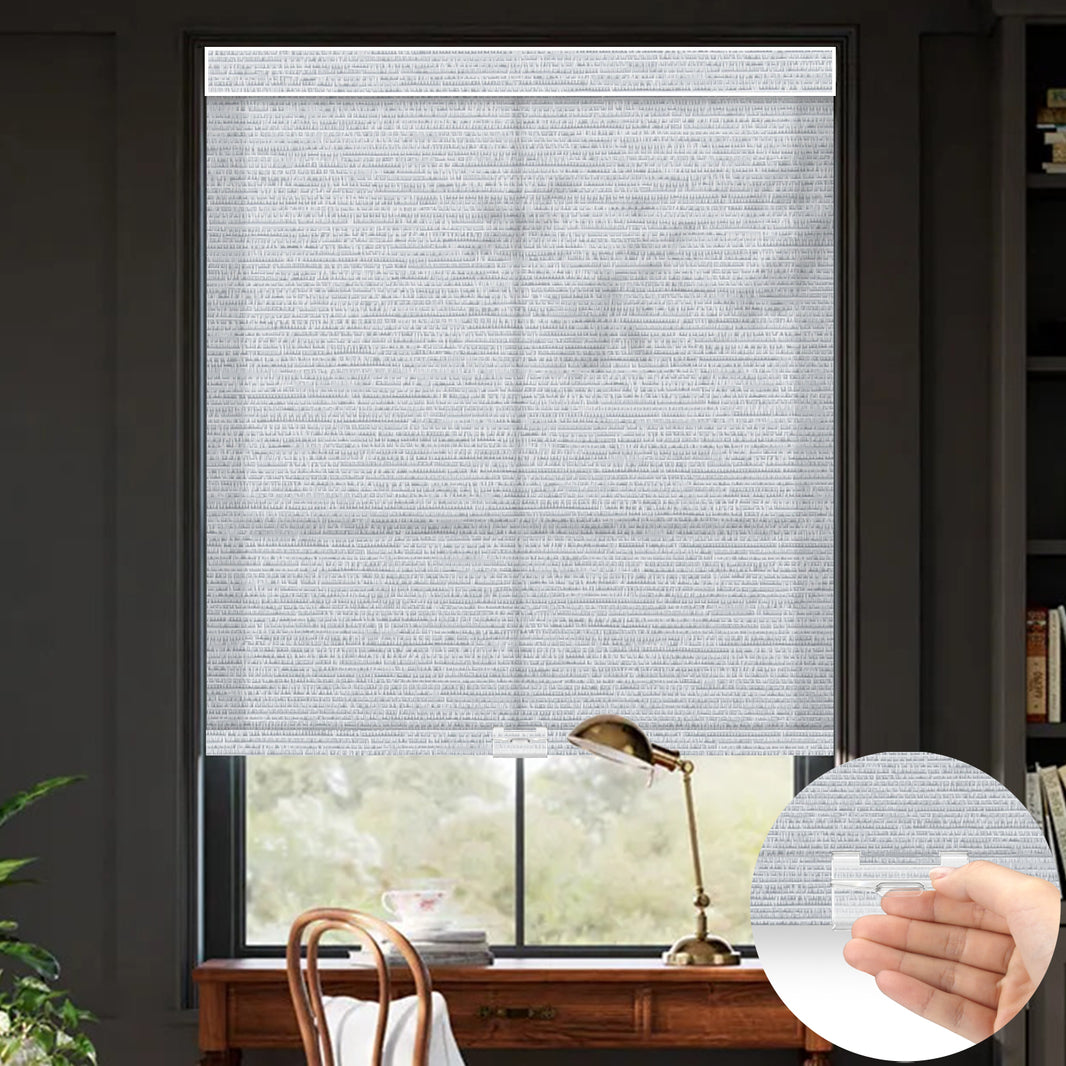 Kincmo Cordless Light Filtering Roller Shades 75% Blackout - Elegant