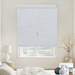 Kincmo No Drill Motorized Roller Shades 100% Blackout - Elegant
