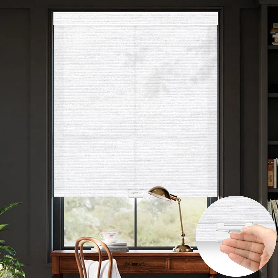 Kincmo Cordless Light Filtering Roller Shades 75% Blackout - Elegant