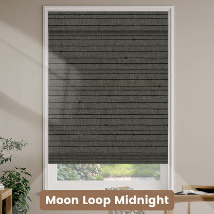 Kincmo Natural Jute Motorized Woven Wood Shades 50%/70%/100% Blackout - Designer