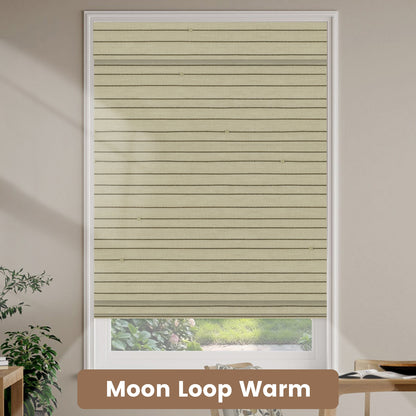 Kincmo Natural Jute Motorized Woven Wood Shades 50%/70%/100% Blackout - Designer