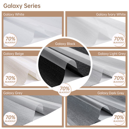 Kincmo Motorized Zebra Shades 70% Blackout - Galaxy