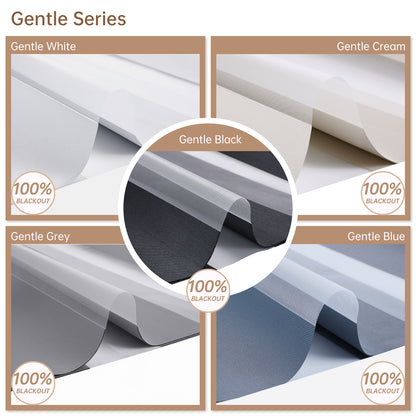 Kincmo Motorized Zebra Shades 100% Blackout - Gentle