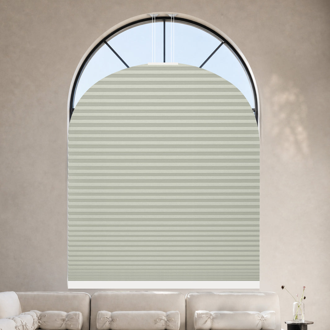 Kincmo Motorized Elongated Arched Cellular Shades