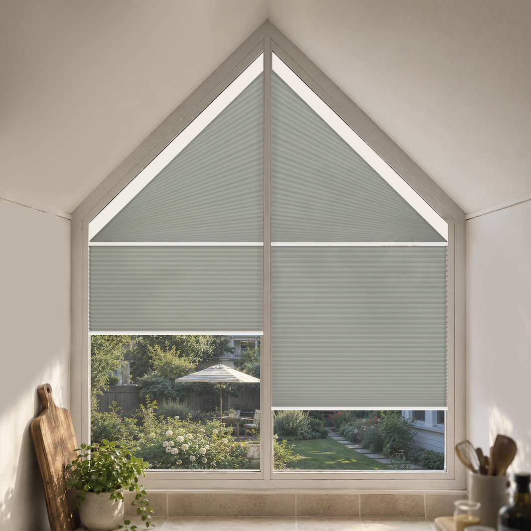 Kincmo Motorized Trapezoid Cellular Shades