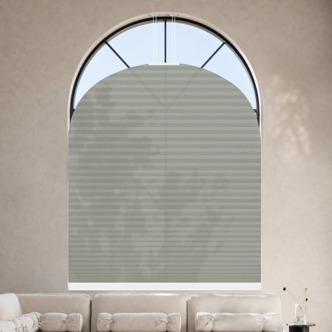 Kincmo Motorized Elongated Arched Cellular Shades
