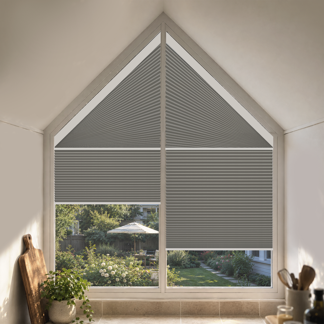 Kincmo Motorized Trapezoid Cellular Shades