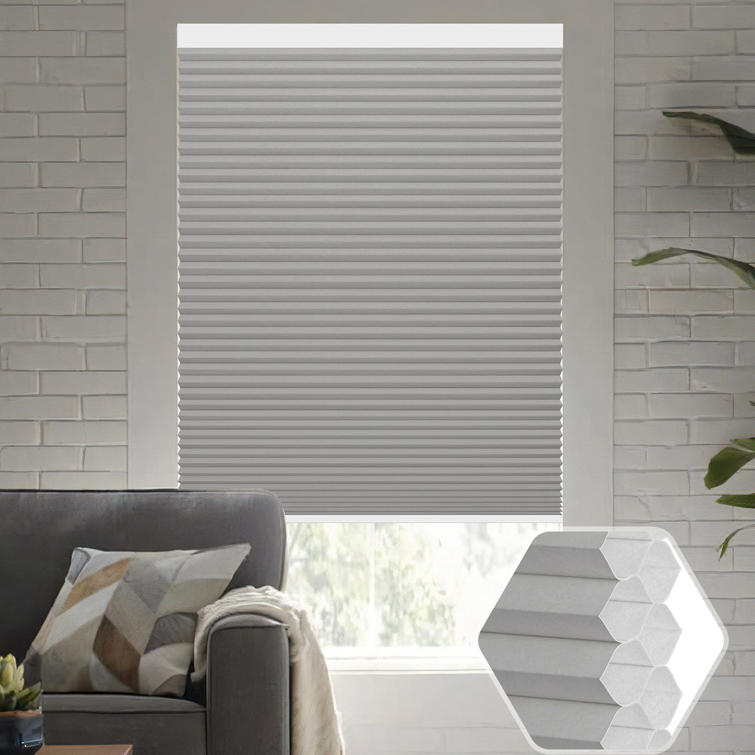 Kincmo Energy-Saving, 100% Blackout Motorized Cellular Shades | Double-Cell