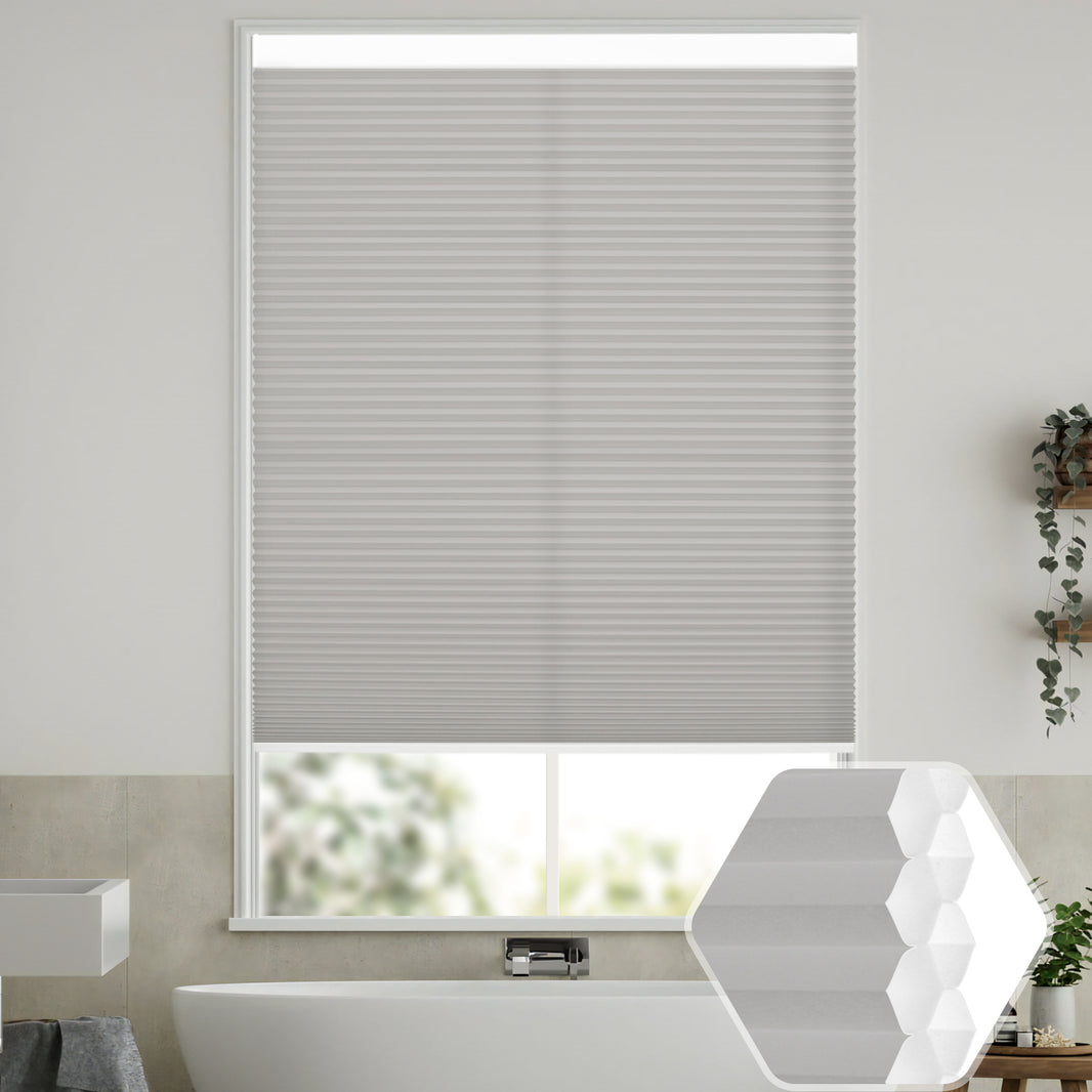 Kincmo Noise-Reducing, Light Filtering Motorized Double-Cell Cellular Shades
