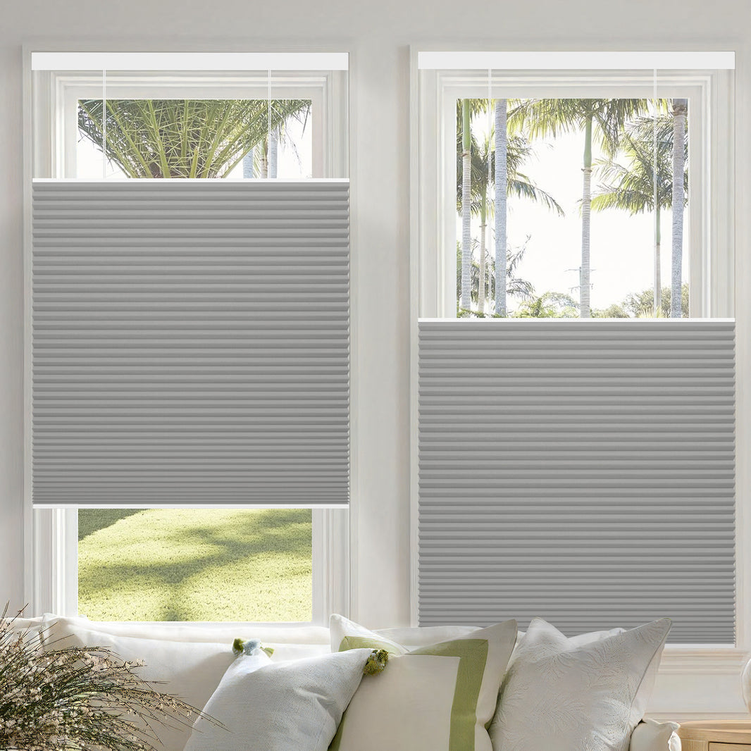 Kincmo Motorized 100% Blackout Top Down Bottom Up Cellular Shades | Double Cell