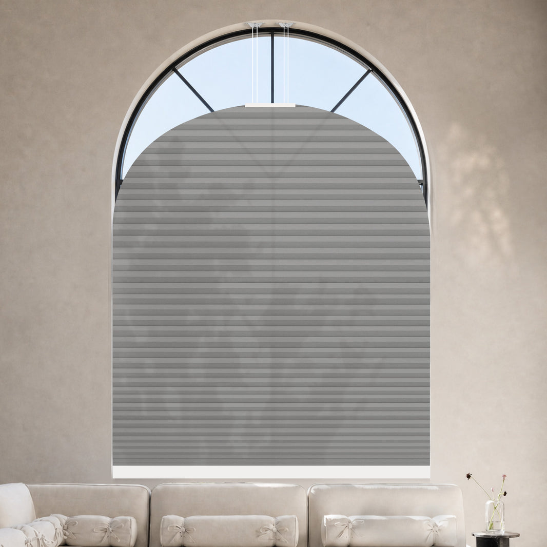 Kincmo Motorized Elongated Arched Cellular Shades