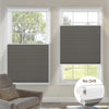 Kincmo No Drill Top Down Bottom Up Cellular Shades, Motorized 100% Blackout