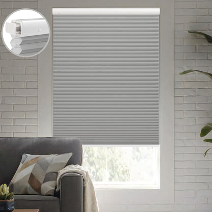 Kincmo No Drill Cellular Shades, Motorized 100% Blackout | Double-Cell