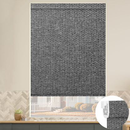 Kincmo No Drill Roller Shades, Motorized 100% Blackout - Groove