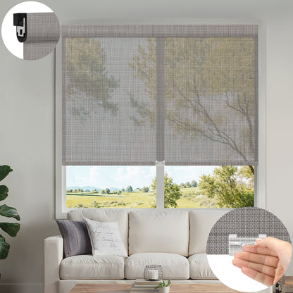 Kincmo No Drill Cordless UV Protection Solar Shades 0%/1%/3%/5% Openness