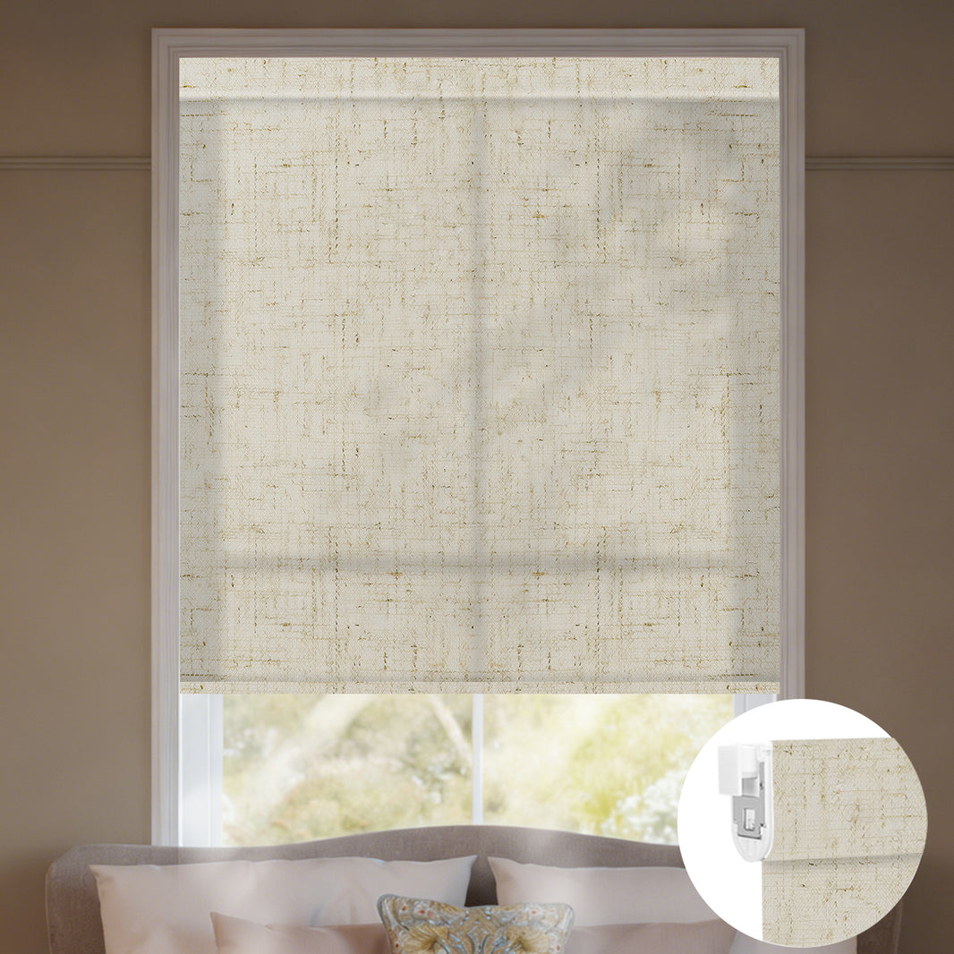 linen 75% blackout no drill blinds