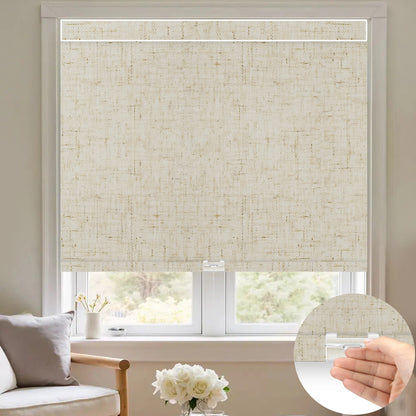 Kincmo Cordless Roller Shades 100% Blackout - Linen