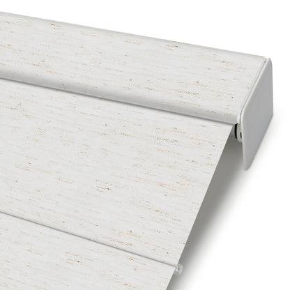 Kincmo Motorized Light Filtering Roman Shades 75% Blackout - Linen