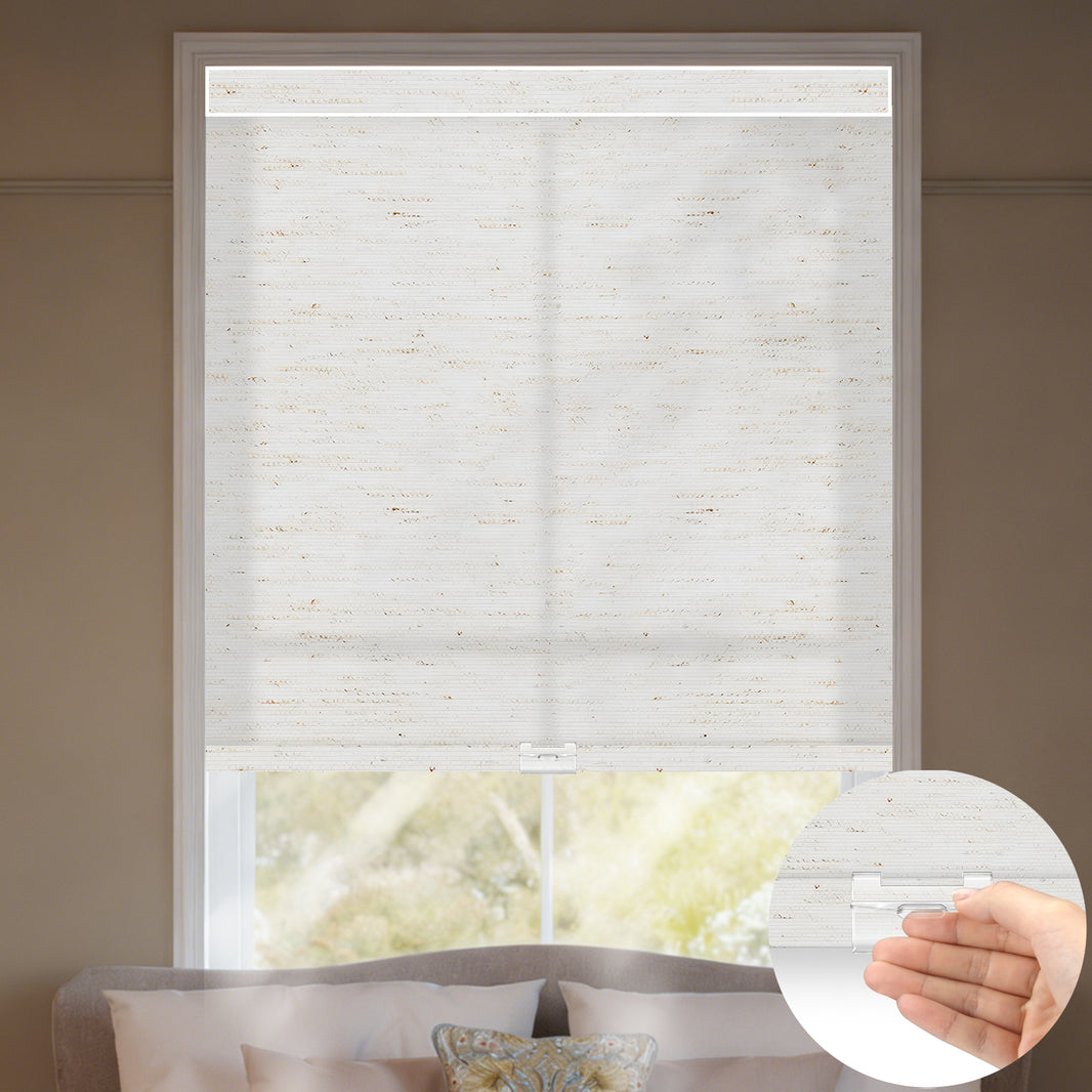 Kincmo Cordless Light Filtering Roller Shades 75% Blackout - Linen