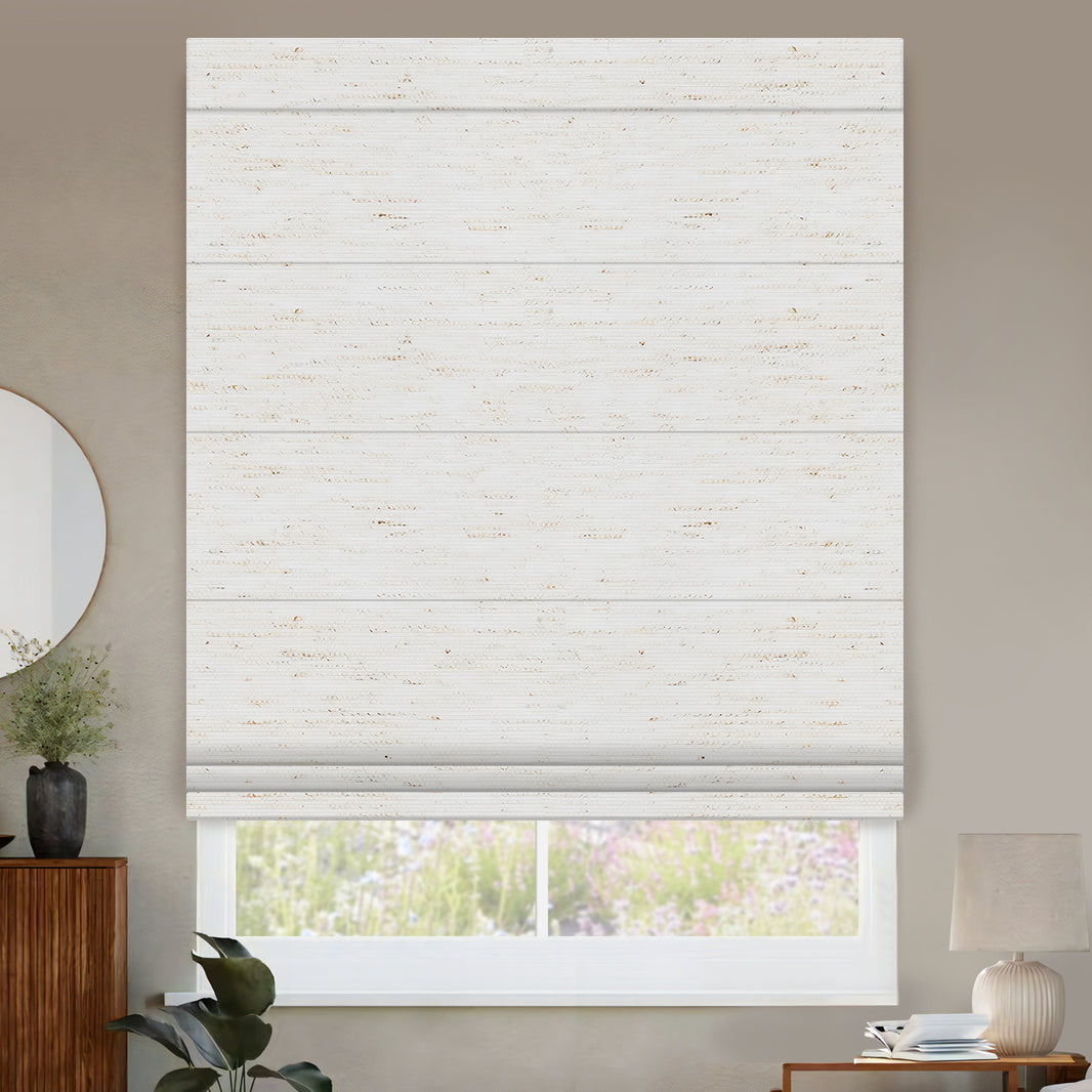 linen look roman shades