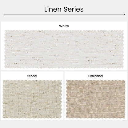 Kincmo No Drill Shades, Motorized 100% Blackout - Linen